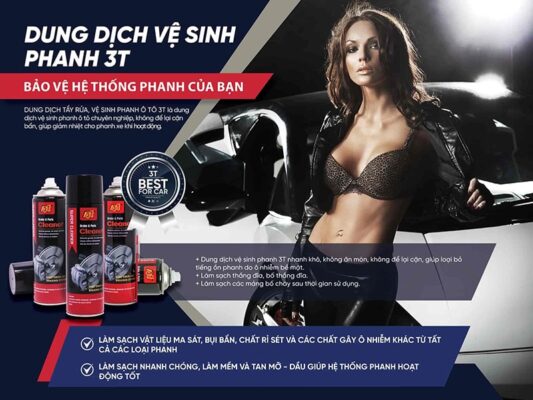 Chai vệ sinh heo dầu thắng đĩa ô tô 3T